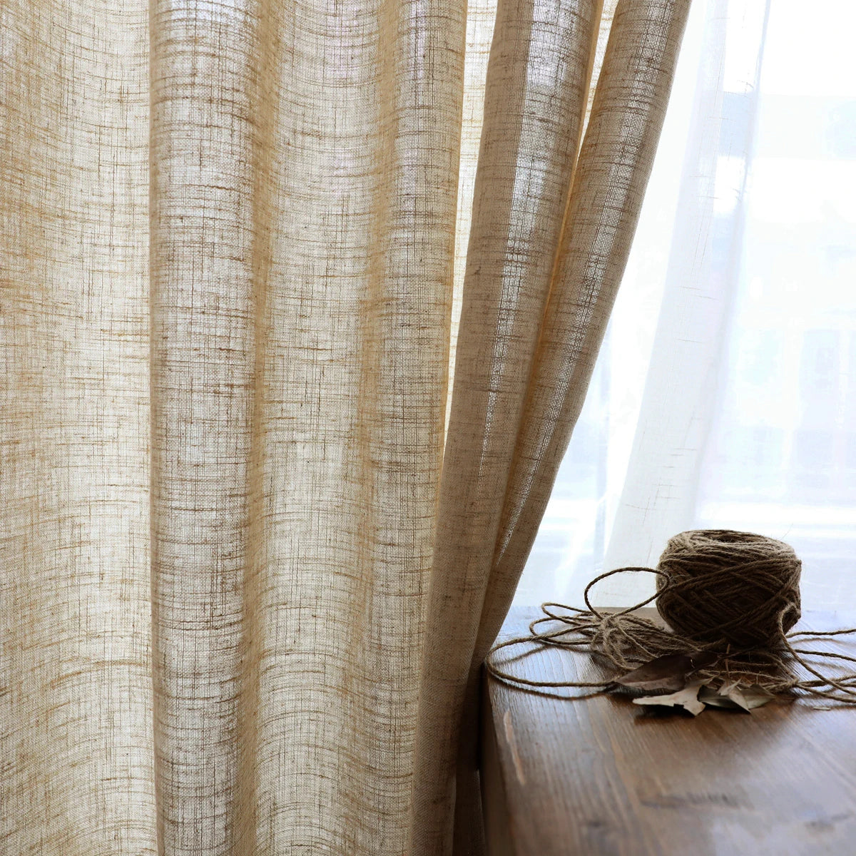 Elegant Sheer Linen Curtains – Custom Size Options