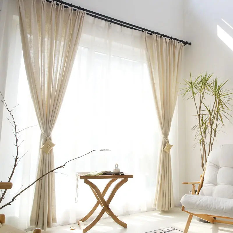 Elegant Sheer Linen Curtains – Custom Size Options