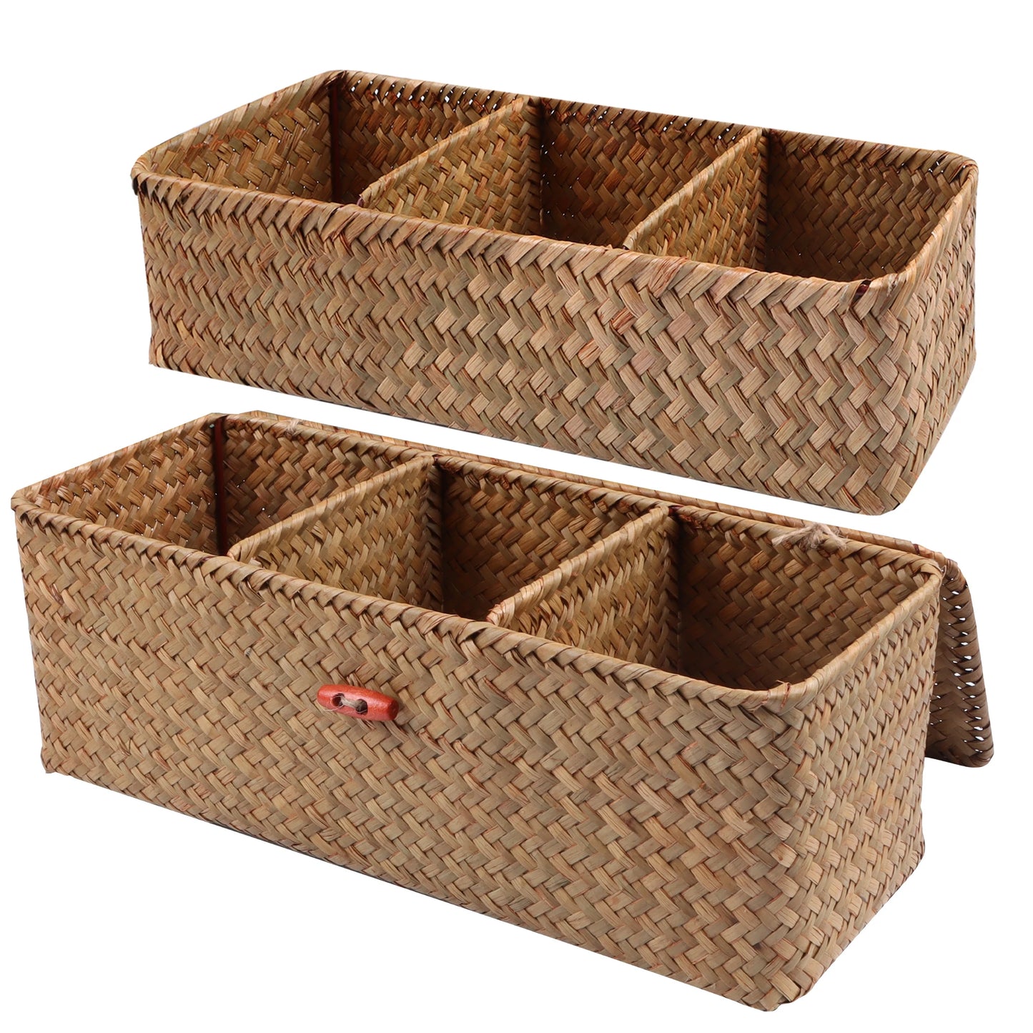 Handwoven Seagrass Storage Baskets – Rustic Organizing Solution