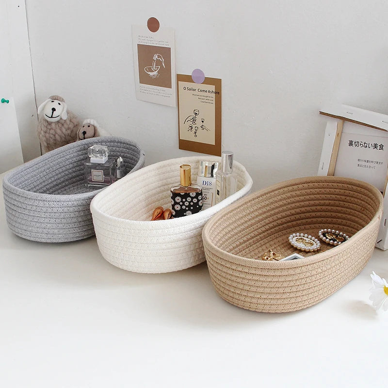 Cozy Cotton Thread Sundries Basket