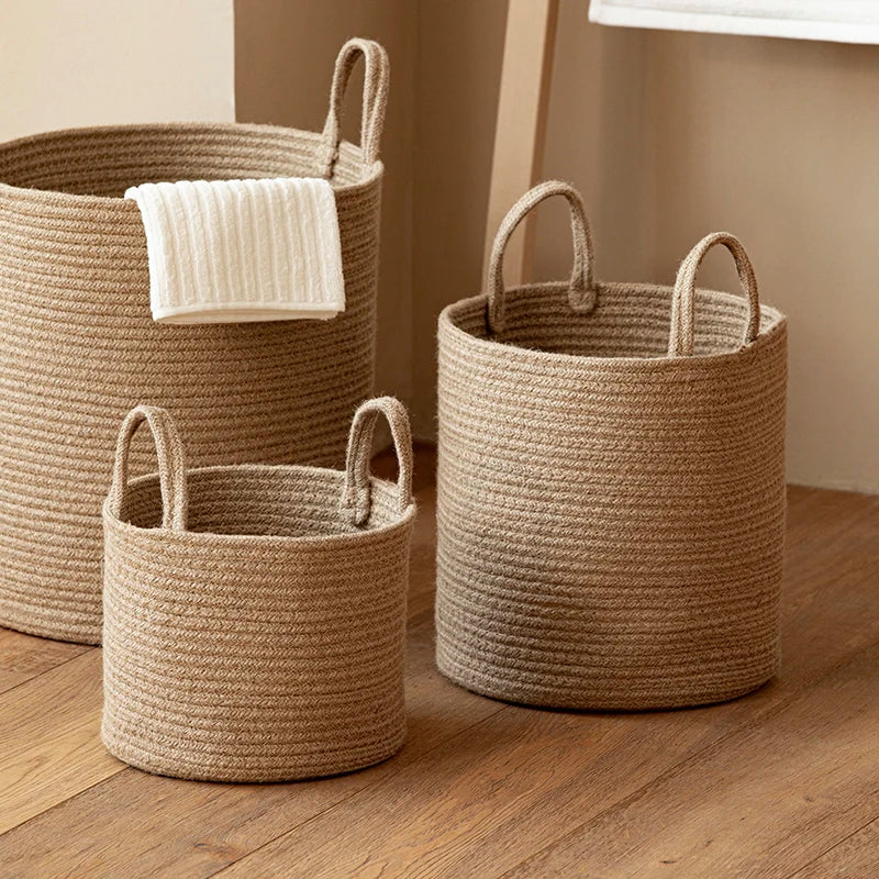 Handmade Woven Dirty Laundry Basket – Versatile Storage Solution