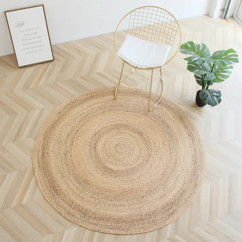 Handcrafted Natural Plant Fiber Rug – Soft & Sustainable Floor Accent