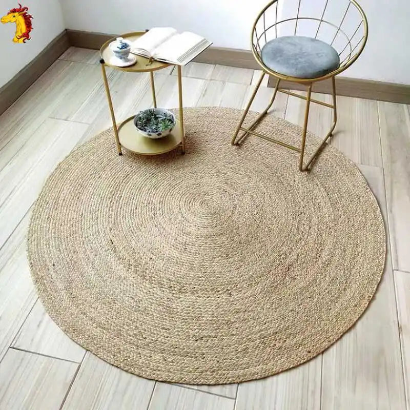 Handcrafted Natural Plant Fiber Rug – Soft & Sustainable Floor Accent