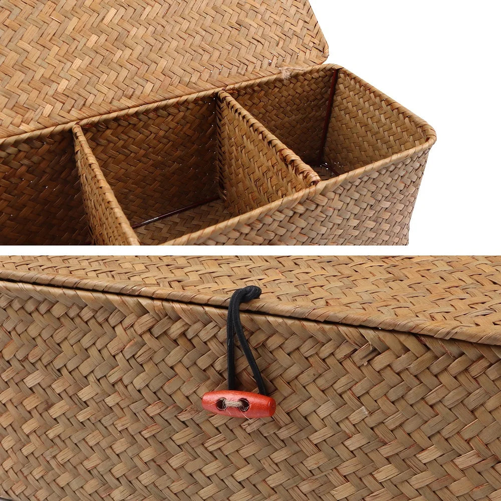 Handwoven Seagrass Storage Baskets – Rustic Organizing Solution